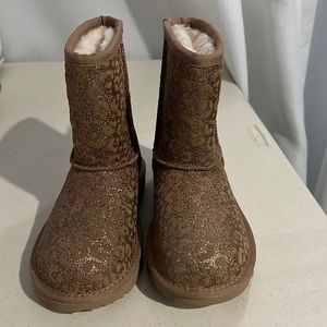 Little kids leopard glitter Ugg Boots